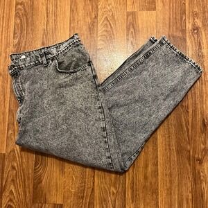 Vintage Brittania Acid Wash Jeans Men 50x30 Black USA Made 100% Cotton 80s 90s‎